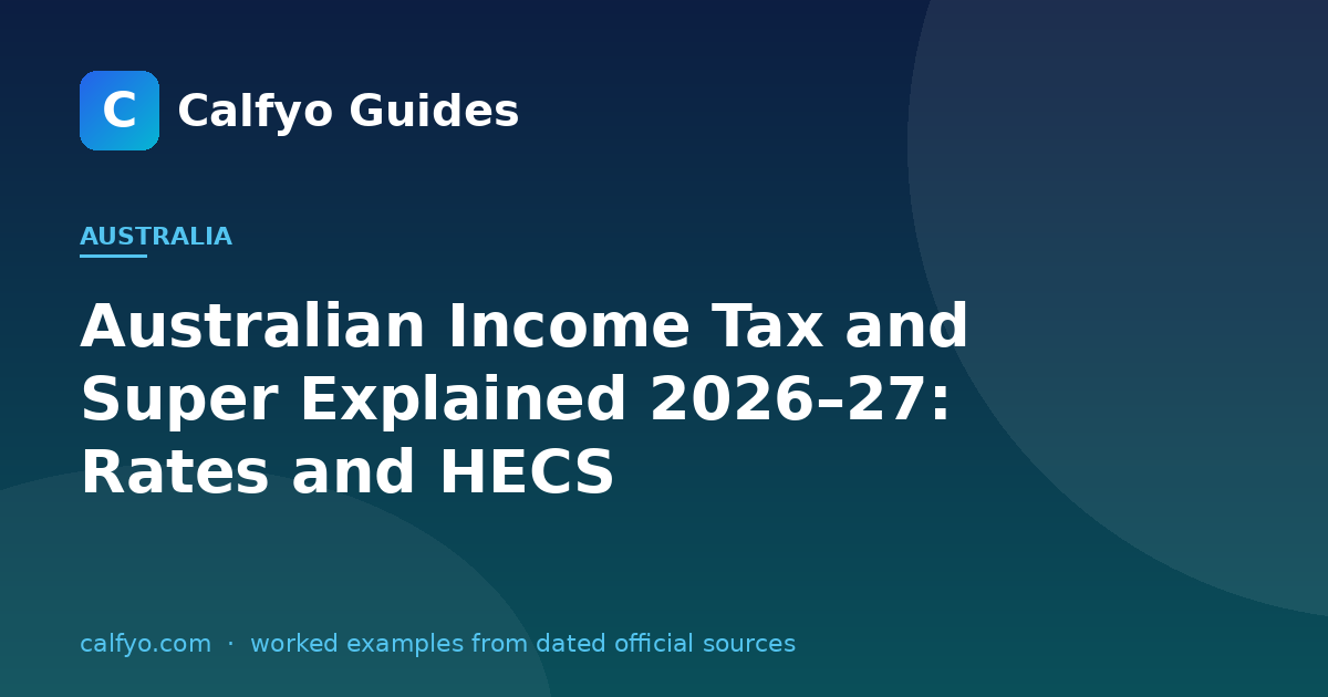 Australian Income Tax and Super Explained 2026–27: Rates and HECS