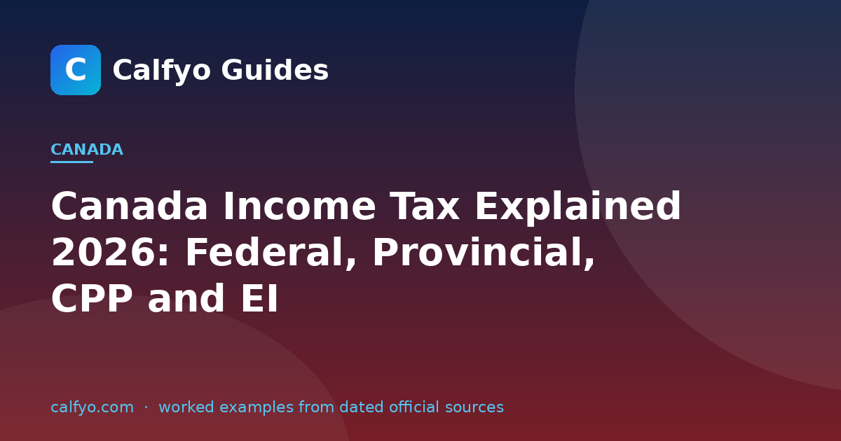 Canada Income Tax Explained 2026: Federal, Provincial, CPP and EI