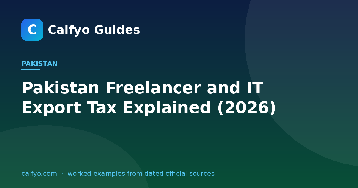 Pakistan Freelancer and IT Export Tax Explained (2026)