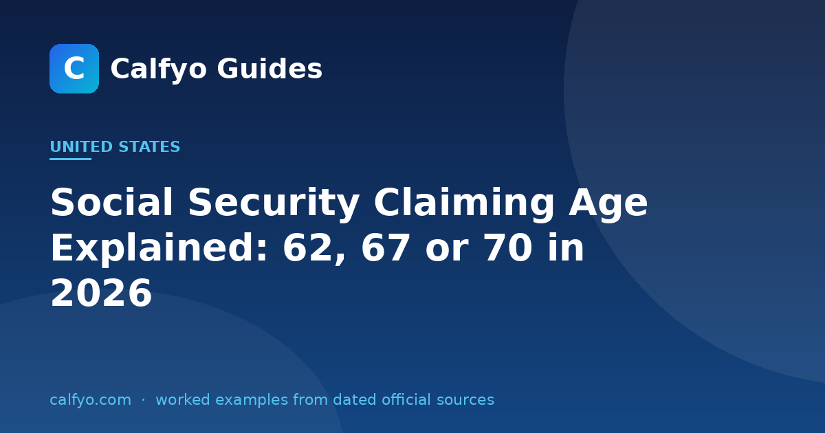 Social Security Claiming Age Explained: 62, 67 or 70 in 2026