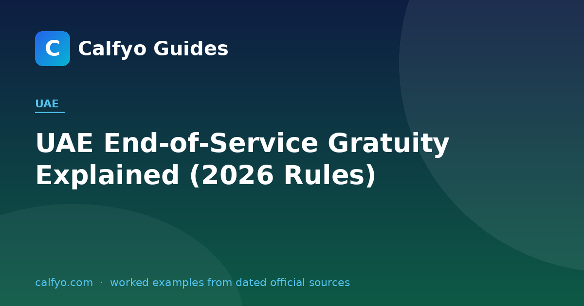 UAE End-of-Service Gratuity Explained (2026 Rules)