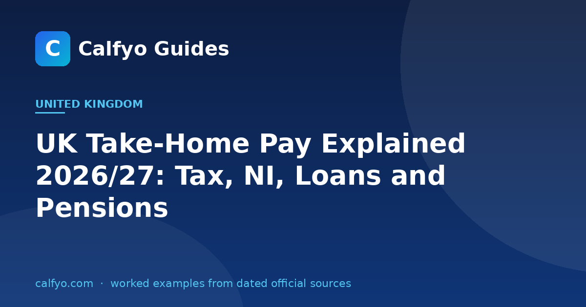 UK Take-Home Pay Explained 2026/27: Tax, NI, Loans and Pensions